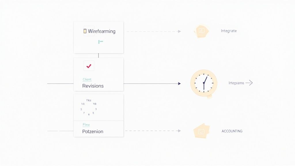 A well-organized time tracker interface