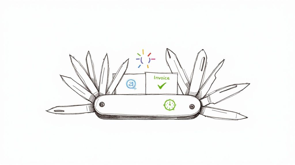 A digital dashboard showing project management features like tasks, calendars, and file management.