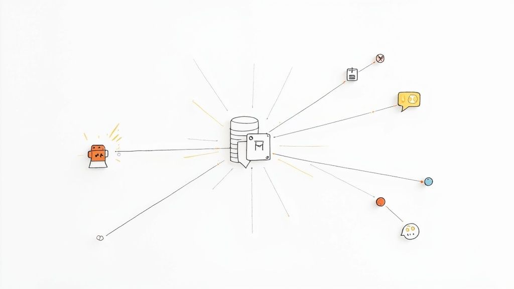 A user interface of Notion showing its unique features like linked databases and various views.