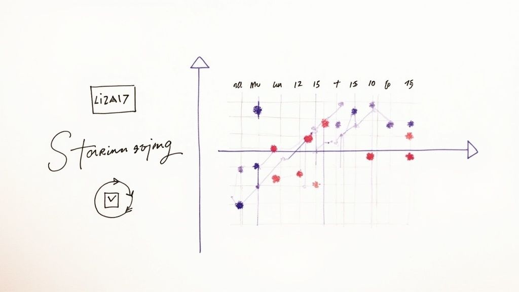 A person analyzes pricing charts on a laptop, representing dynamic pricing for a short-term rental.