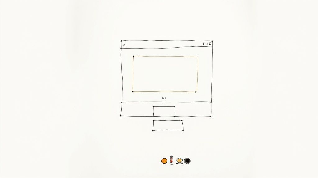 A person using a laptop to browse a stylish and user-friendly short-term rental website.