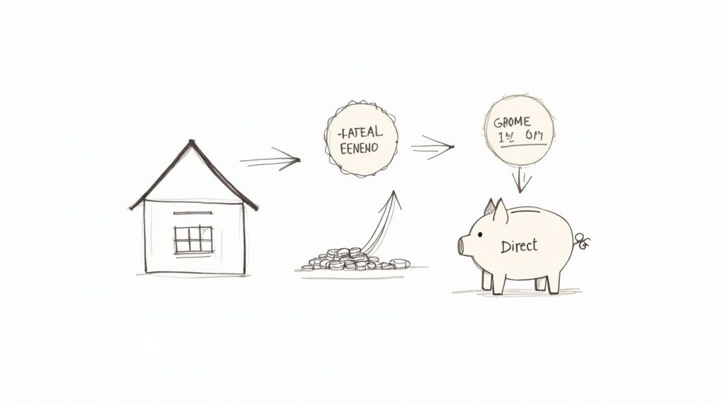 A serene vacation rental property with a swimming pool, illustrating the ideal direct booking asset.