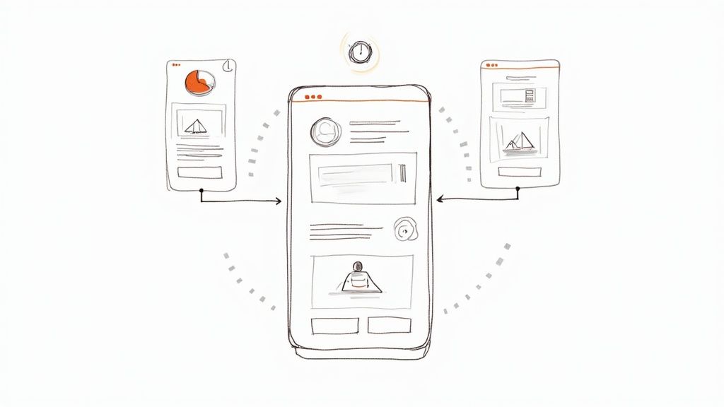 Screenshot from web.dev/vitals/ showing the Core Web Vitals metrics: LCP, INP, and CLS, each with a color-coded gauge indicating performance thresholds for 'Good', 'Needs Improvement', and 'Poor'.