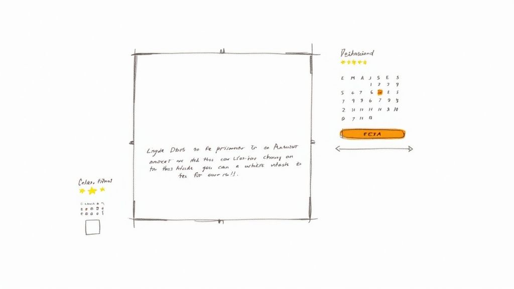 A bright and airy kitchen in a vacation rental, with a wooden dining table and modern appliances.