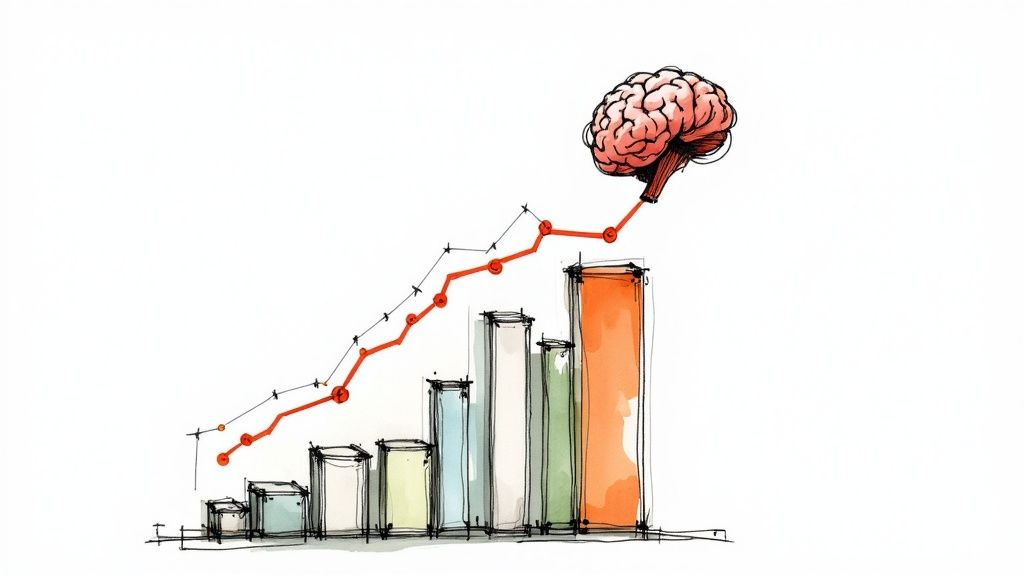 An analytical dashboard showing pricing trends and market data, symbolizing AI-driven insights.