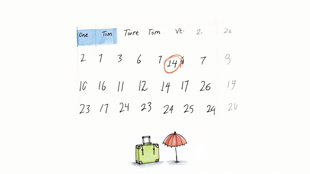 A welcoming entryway of a short-term rental property with a small table and decorative items.