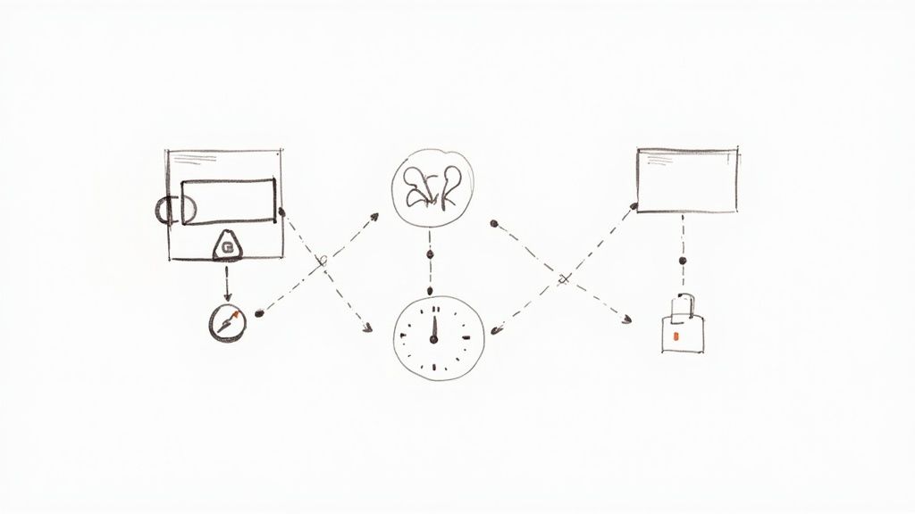 Smart lock on a short-term rental's front door, representing home automation.