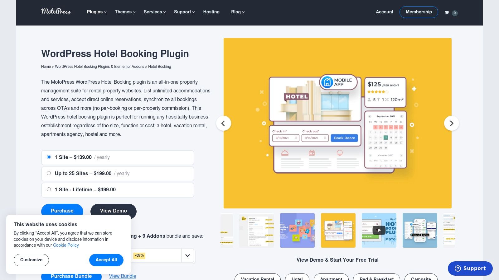 WordPress + MotoPress Hotel Booking