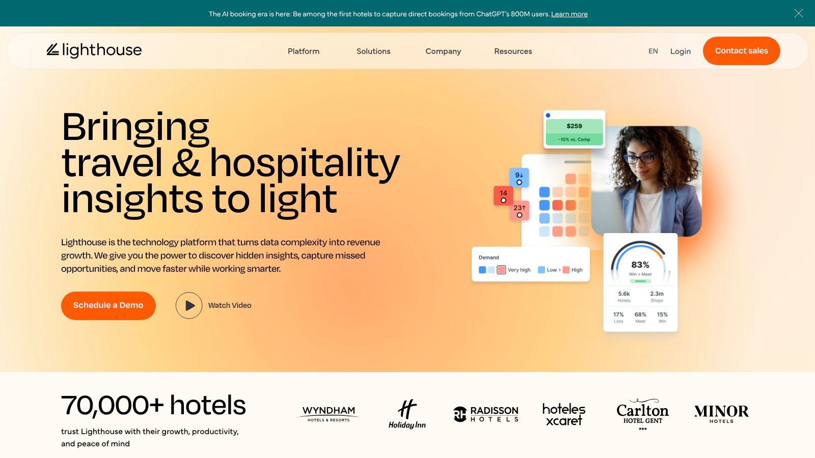 Transparent dashboard showing short-term rental analytics and destination insights.