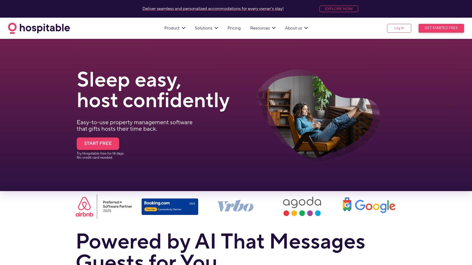 Hospitable (Direct booking websites: Basic and Premium)