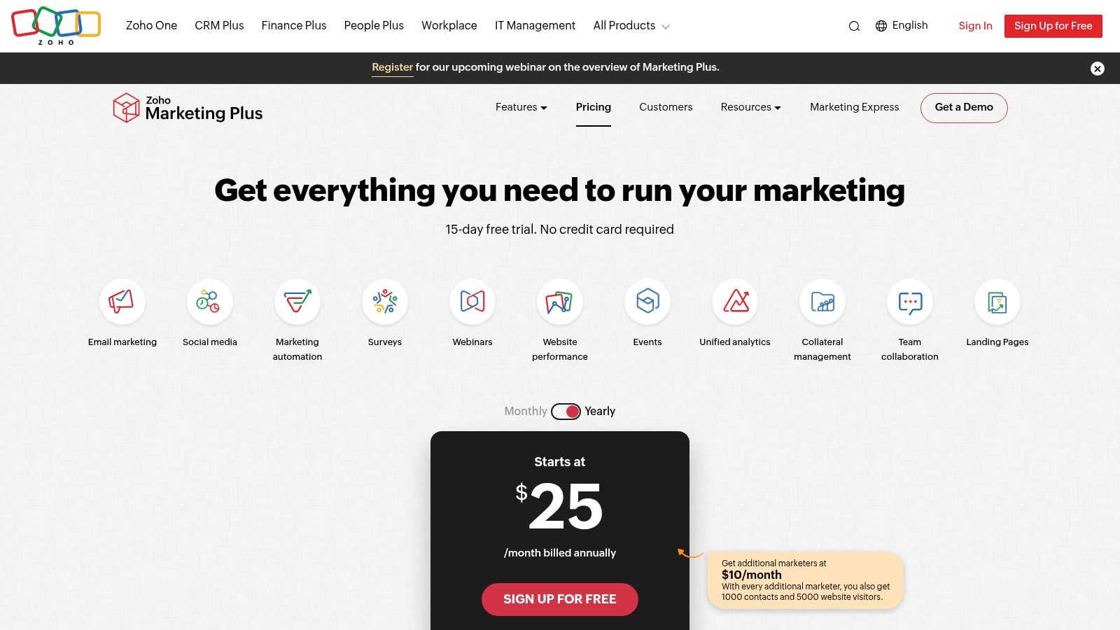 Zoho Marketing Plus