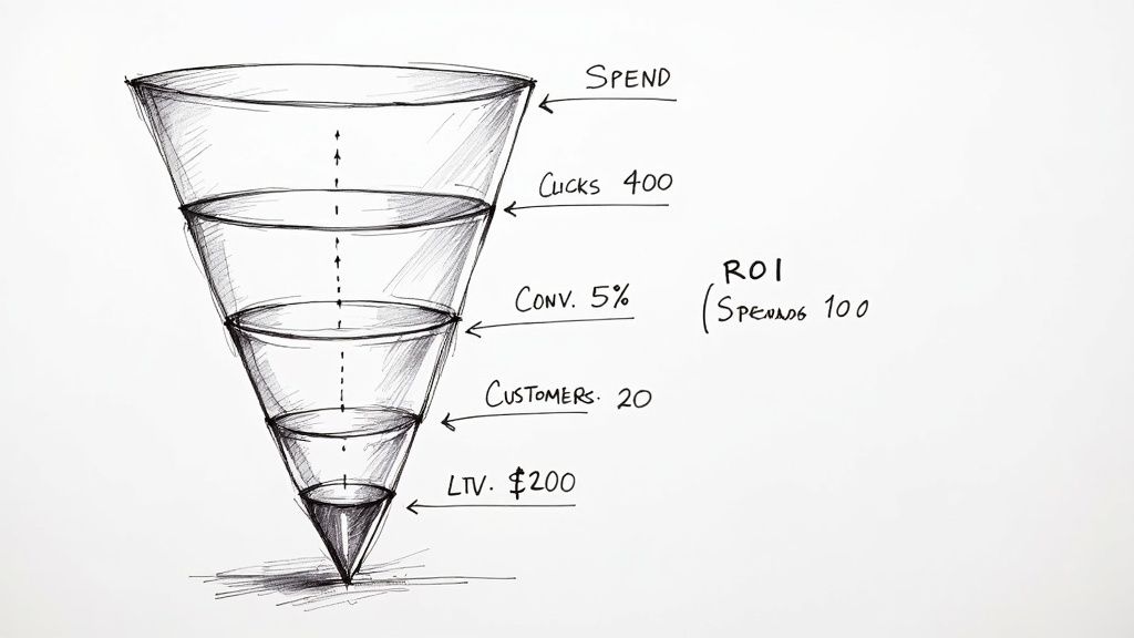 A calculator and charts showing return on investment.