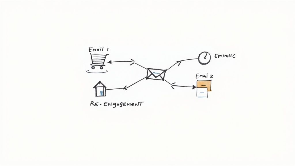 A series of gears turning in sync, representing the smooth and interconnected process of email automation.