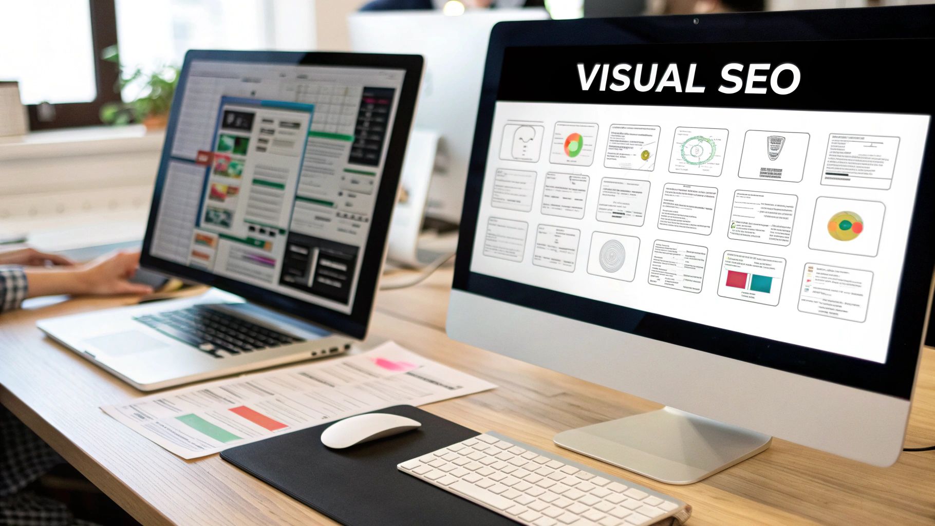 Image showing Canva's user interface and design templates, representing their visual content SEO strategy