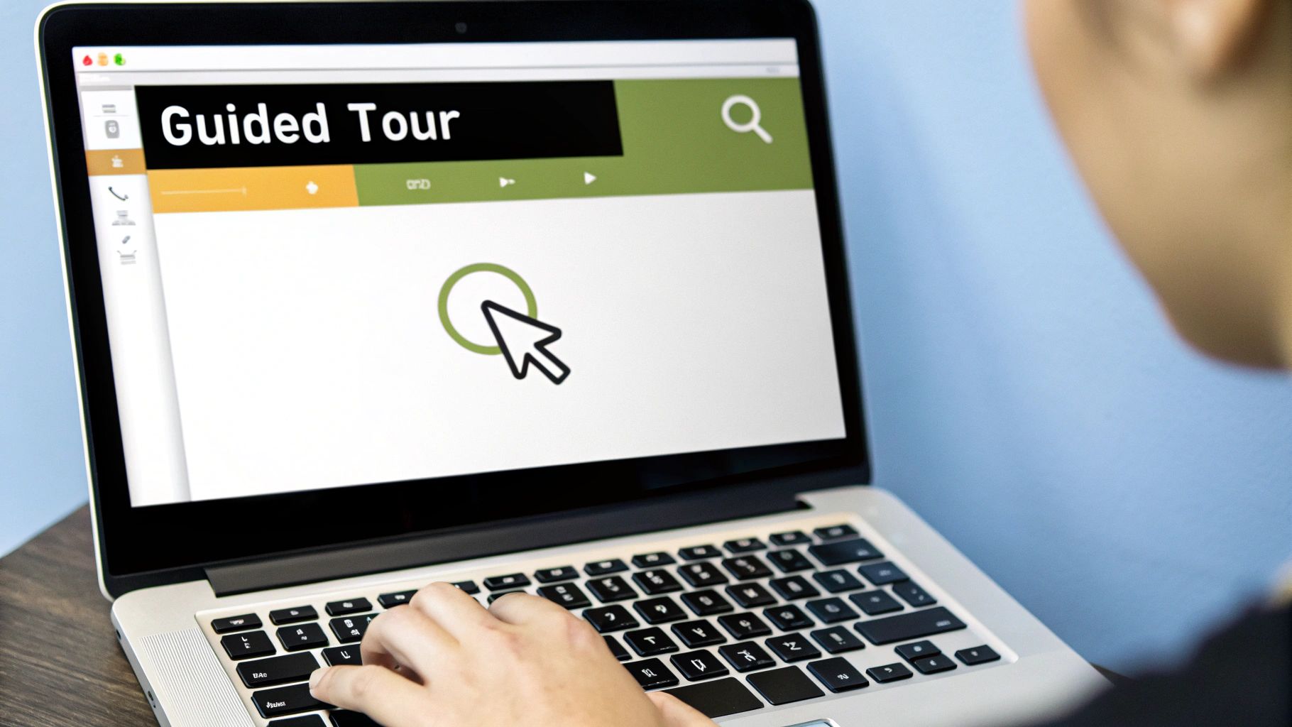 An example of an interactive product tour showing a tooltip pointing to a feature within a SaaS application's user interface.