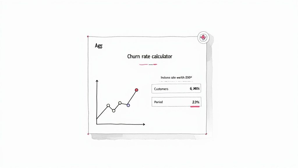 Screenshot from https://saasoperations.com/tools/churn-rate-calculator/