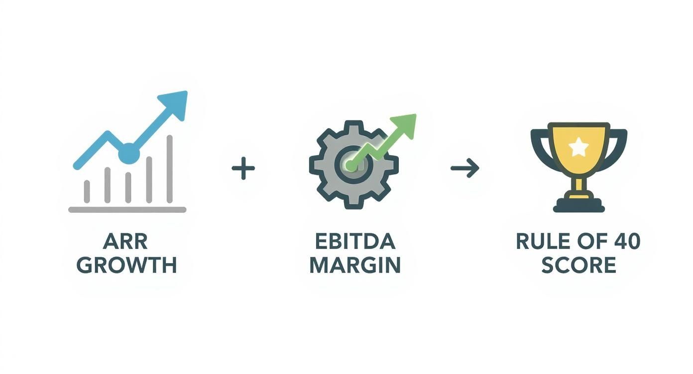 Infographic about rule of 40