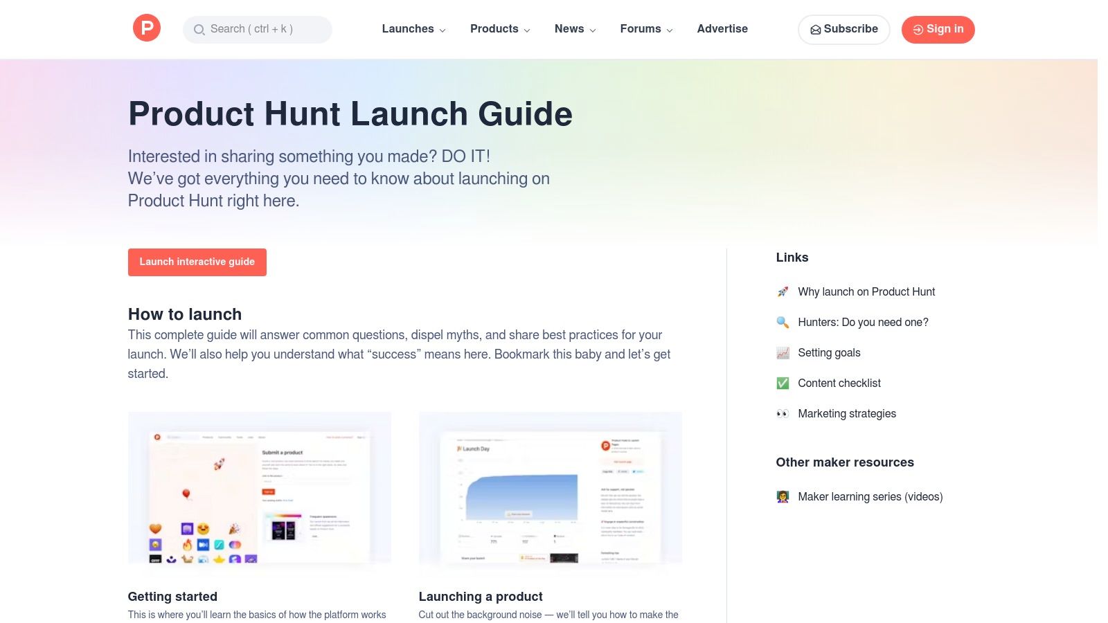 Product Hunt — Official Launch Guide and Content Checklist