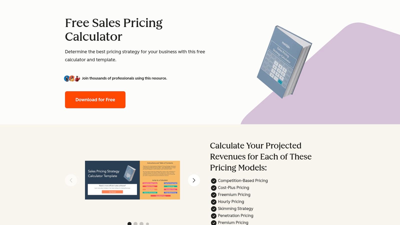 HubSpot (Sales Pricing Calculator & Template)