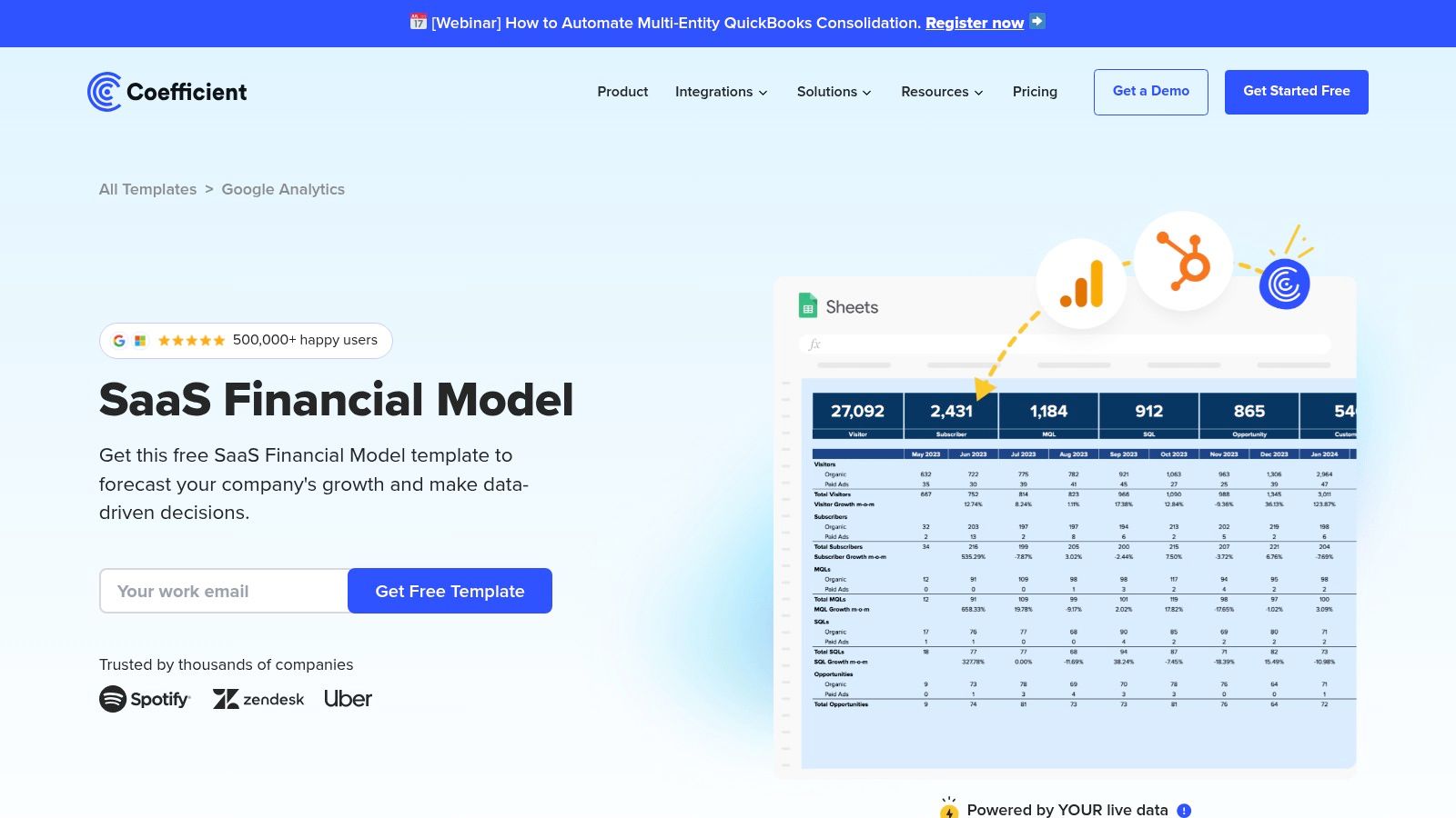 Coefficient SaaS Financial Model Template