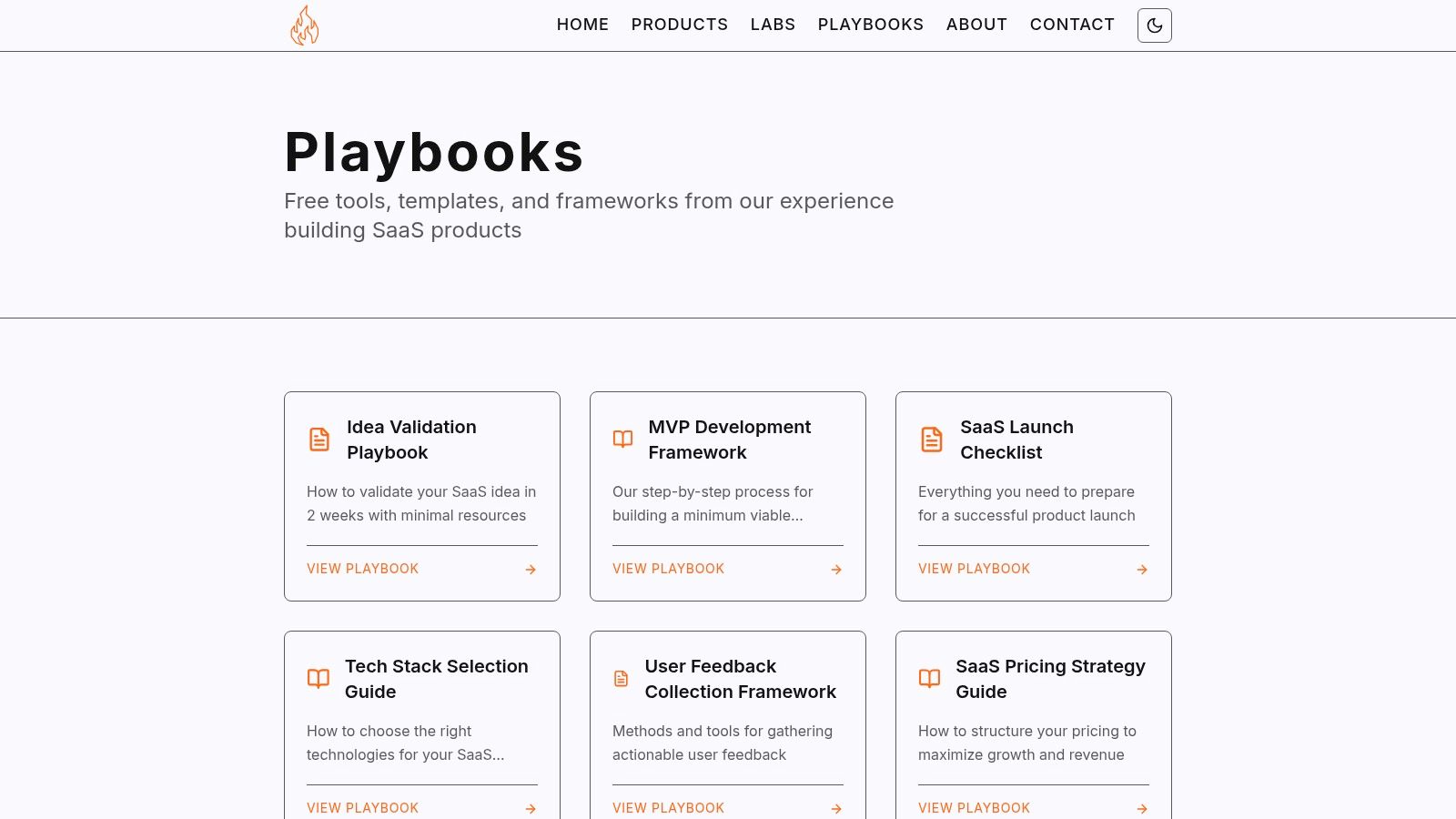 SaaS Foundry Playbooks