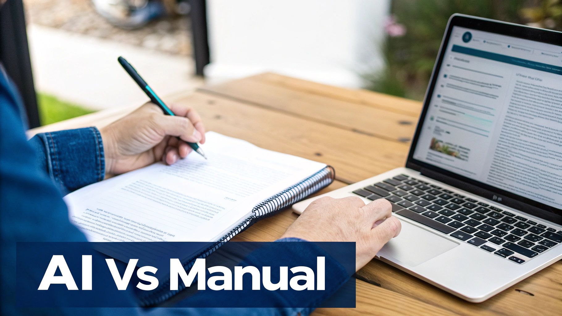 An abstract image representing the transition from manual processes to automated AI workflows.