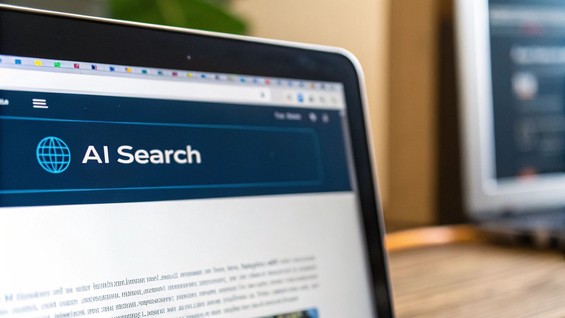 How Agentic AI Is Changing the Way Retailers Compete Online 2 An abstract, futuristic image representing AI search visibility and data networks.