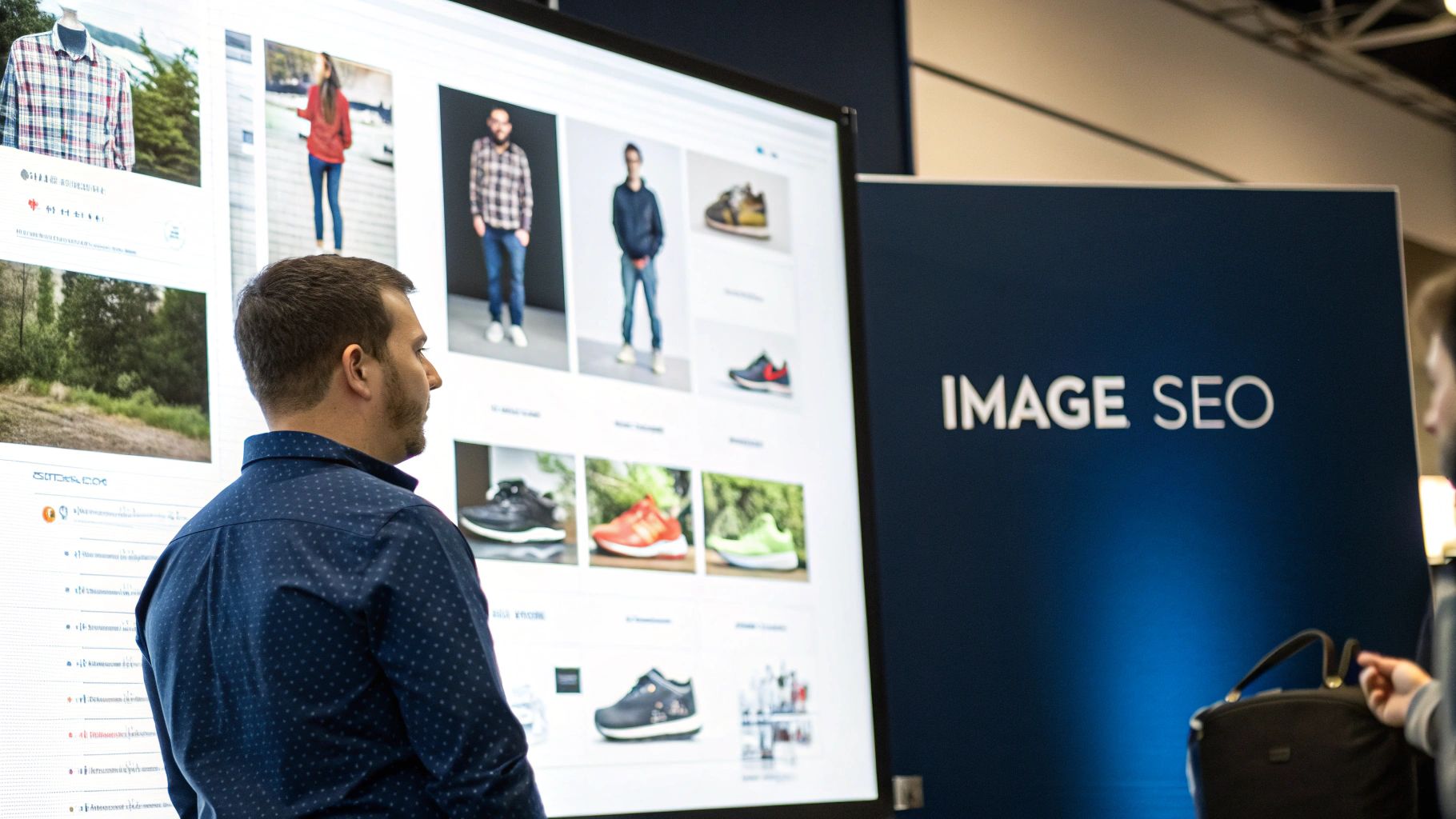An AI-powered system analyzing product images and generating descriptive tags for SEO.