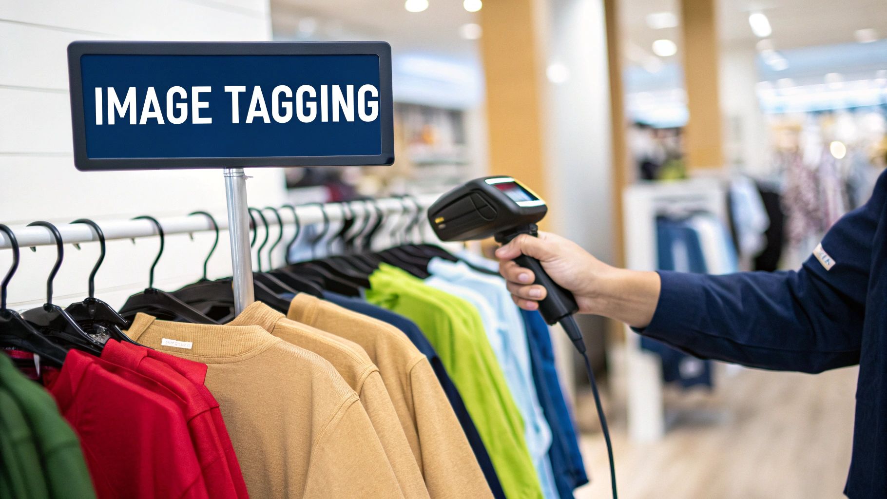 A Retailer's Guide to Agentic Commerce 3 A visual representation of an AI analysing a product image for specific attributes.