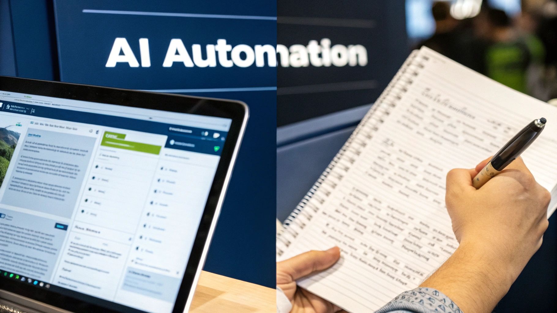 Boosting Digital Shelf Performance with AI SEO 3 An AI-powered workflow visualised with interconnected nodes and data streams, symbolising automation.