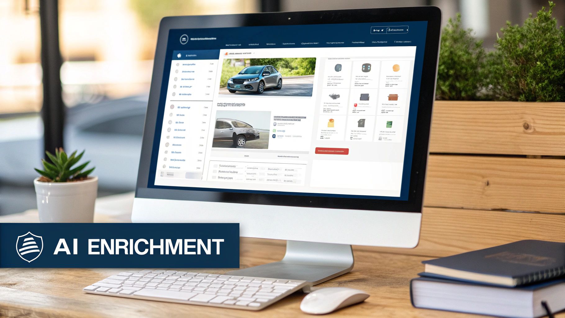 Fixing the Data Disconnect: How to Align Supplier Feeds with Search Performance 3 An AI-powered interface showing raw supplier data being transformed into enriched, customer-centric product content with tags and optimised descriptions.