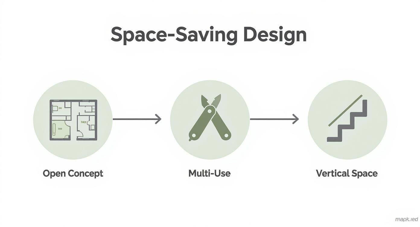Infographic about small home floor plans