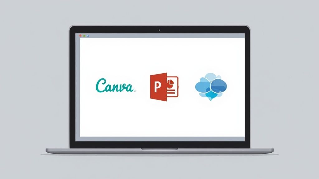 Person designing a professional-looking carousel on a computer