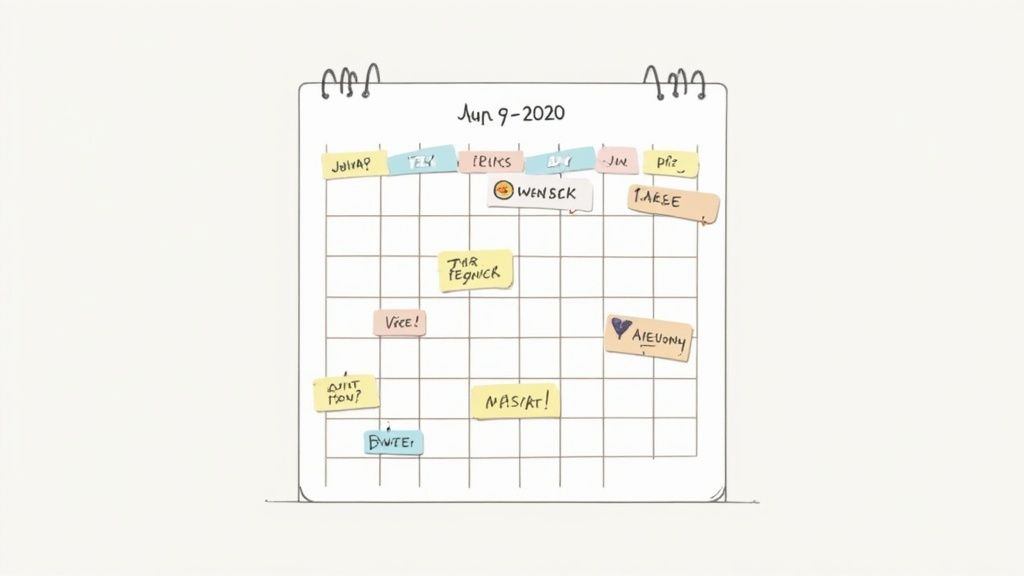 Image of a content calendar