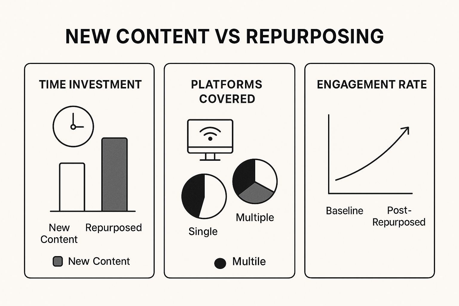 Infographic about repurposing content for social media