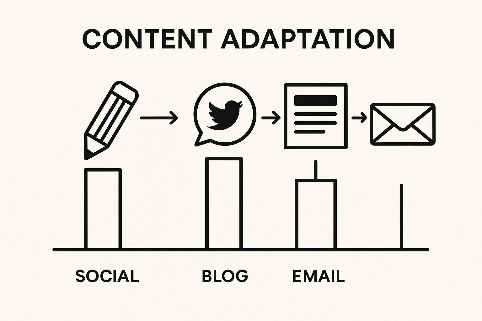 Infographic about cross platform content strategy