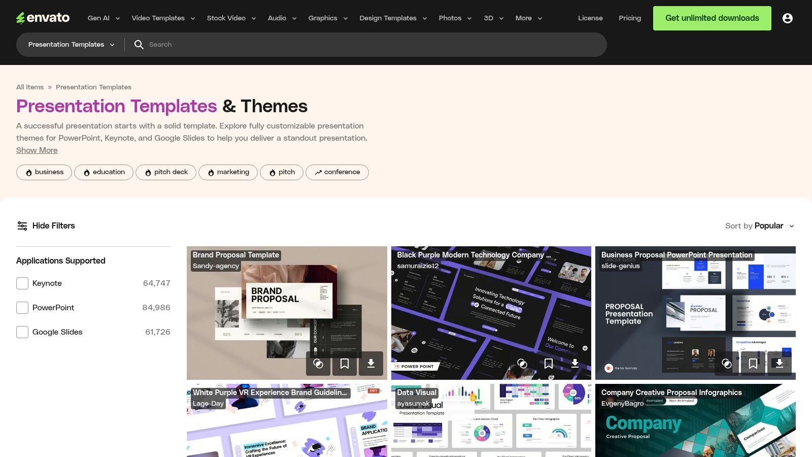 Envato Elements Presentation Templates