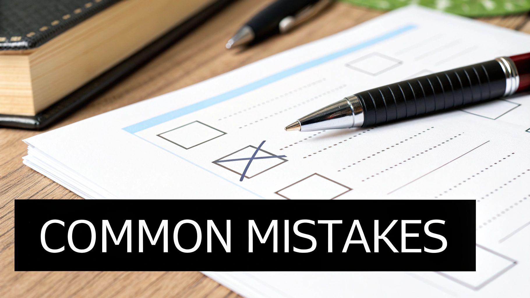 A person looking worried while reviewing documents, representing the potential stress of beneficiary mistakes.