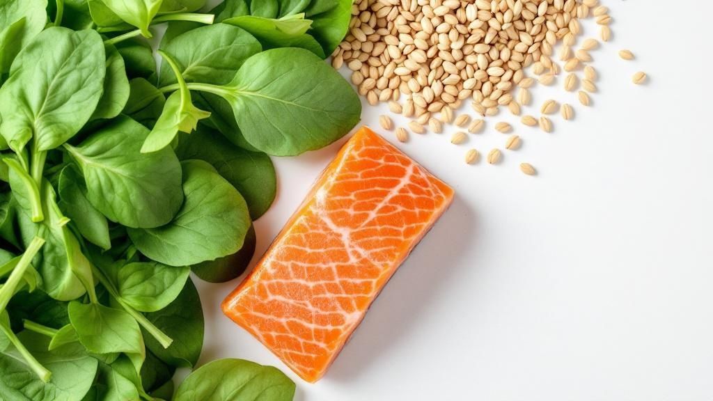 A collection of different supplements like magnesium and omega-3s on a clean background.