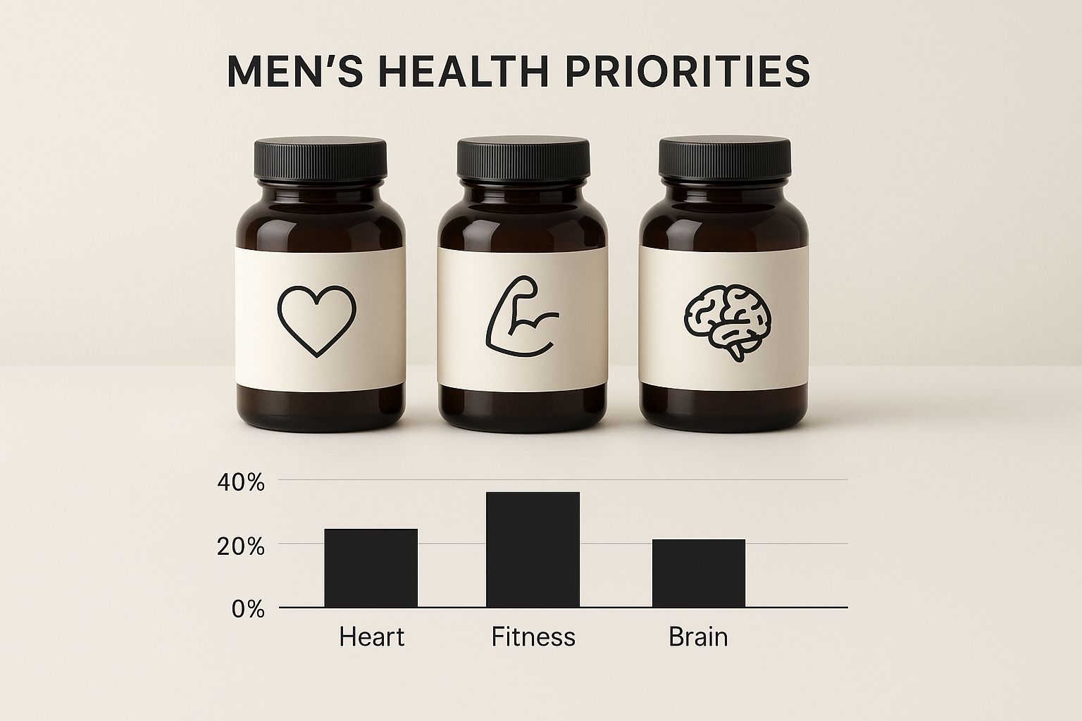 Infographic about supplements for men's health