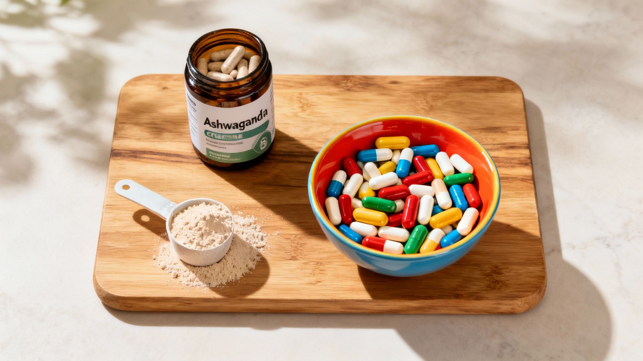 A woman feeling calm and energetic while practising yoga outdoors.