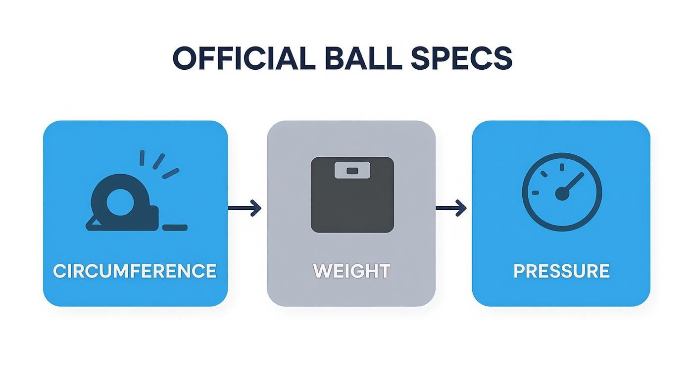Infographic about match balls size 5