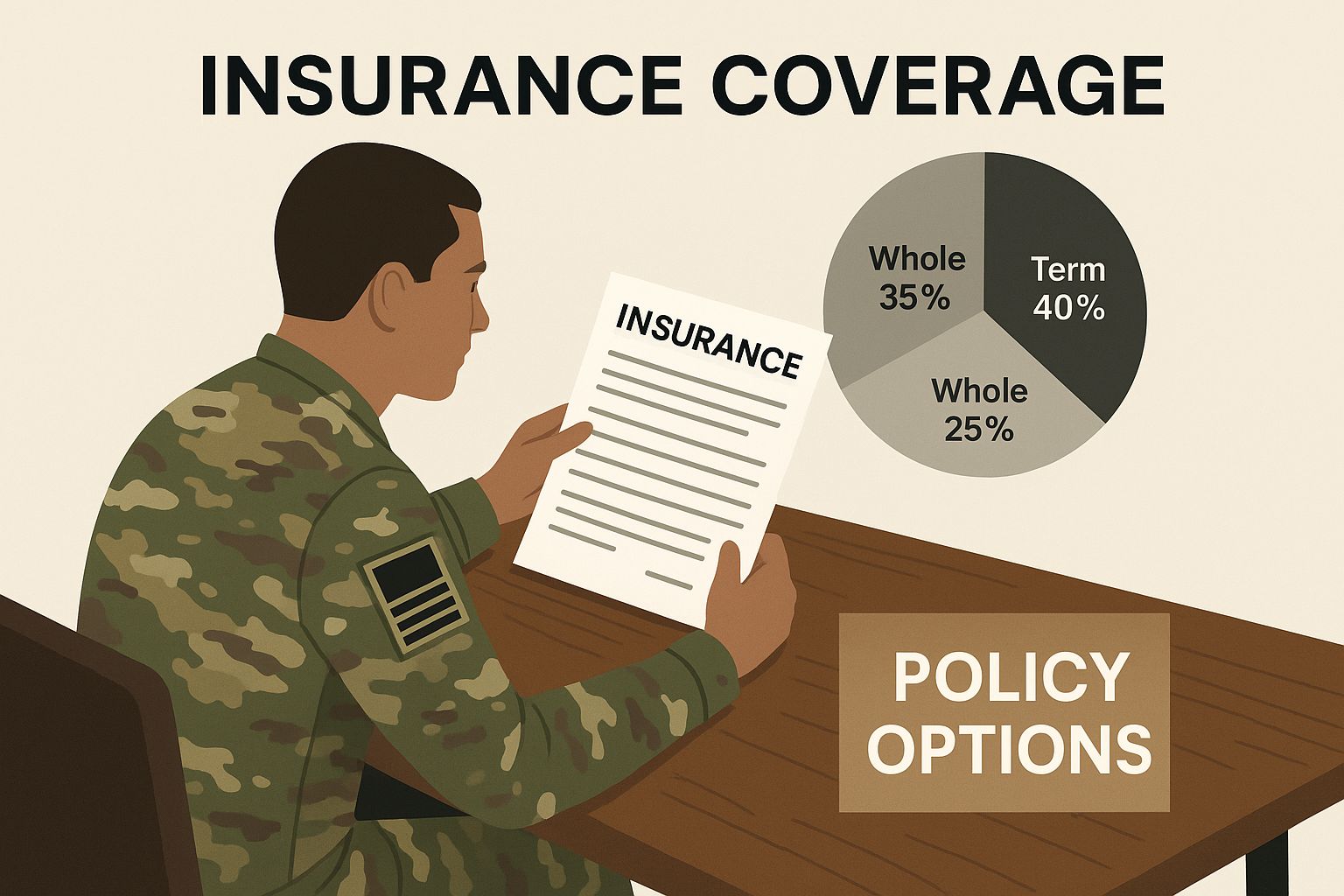 Infographic about military life insurance uk