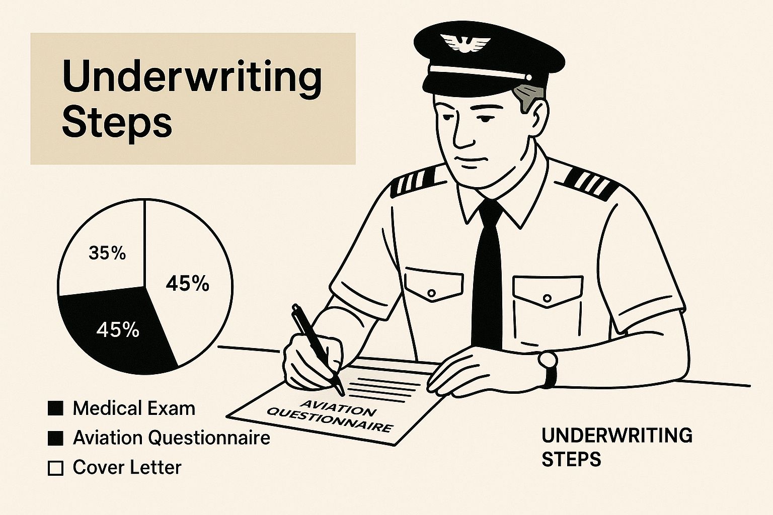 Infographic about pilot life insurance
