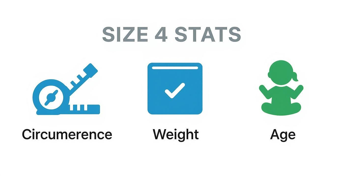 Infographic about soccer ball sizes 4