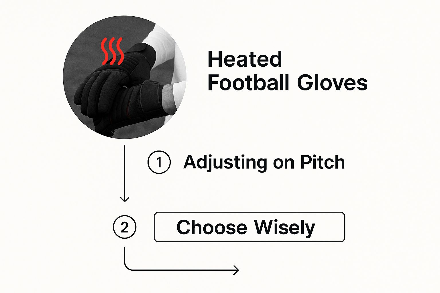 Infographic about heated football gloves and training wear