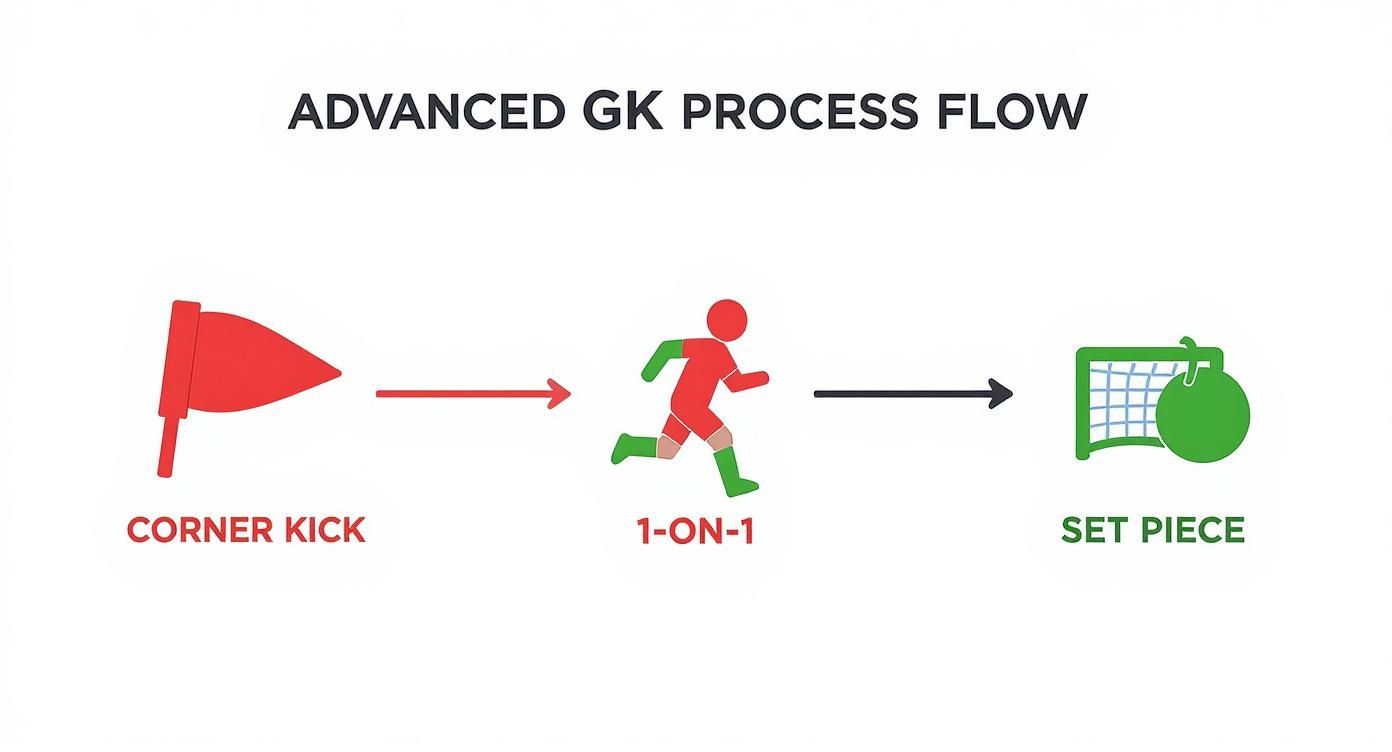 Infographic about football goalkeeper drills
