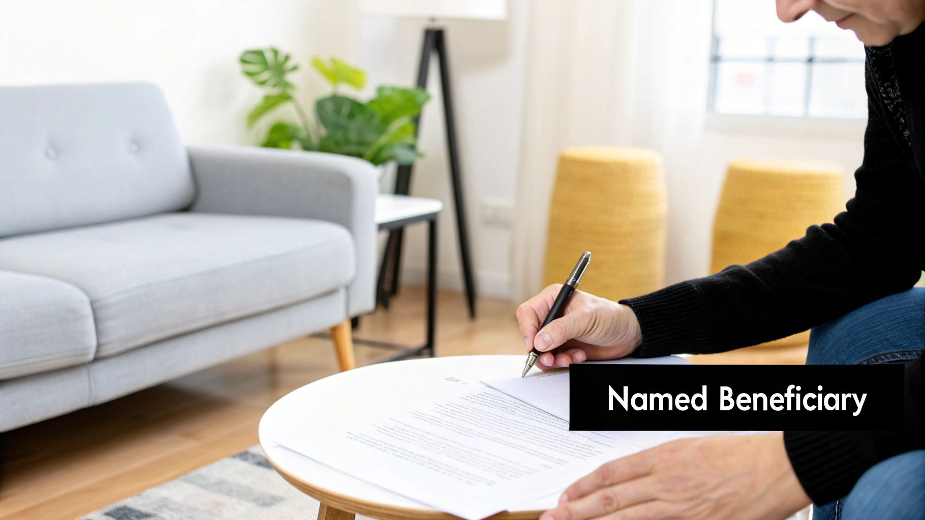 A family smiling, representing the people protected by a life insurance policy.