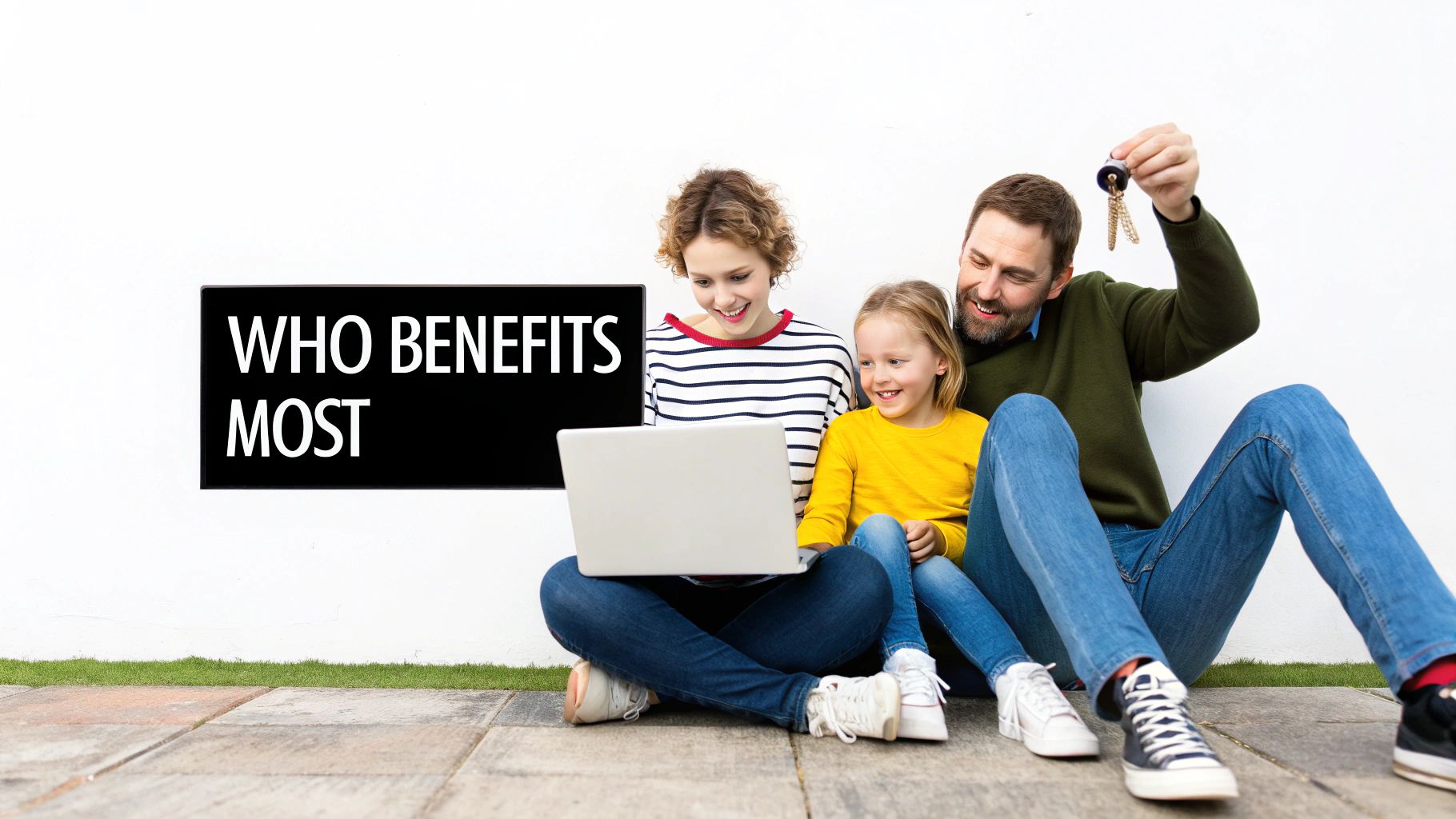 A young couple discussing their finances over a laptop at their kitchen table