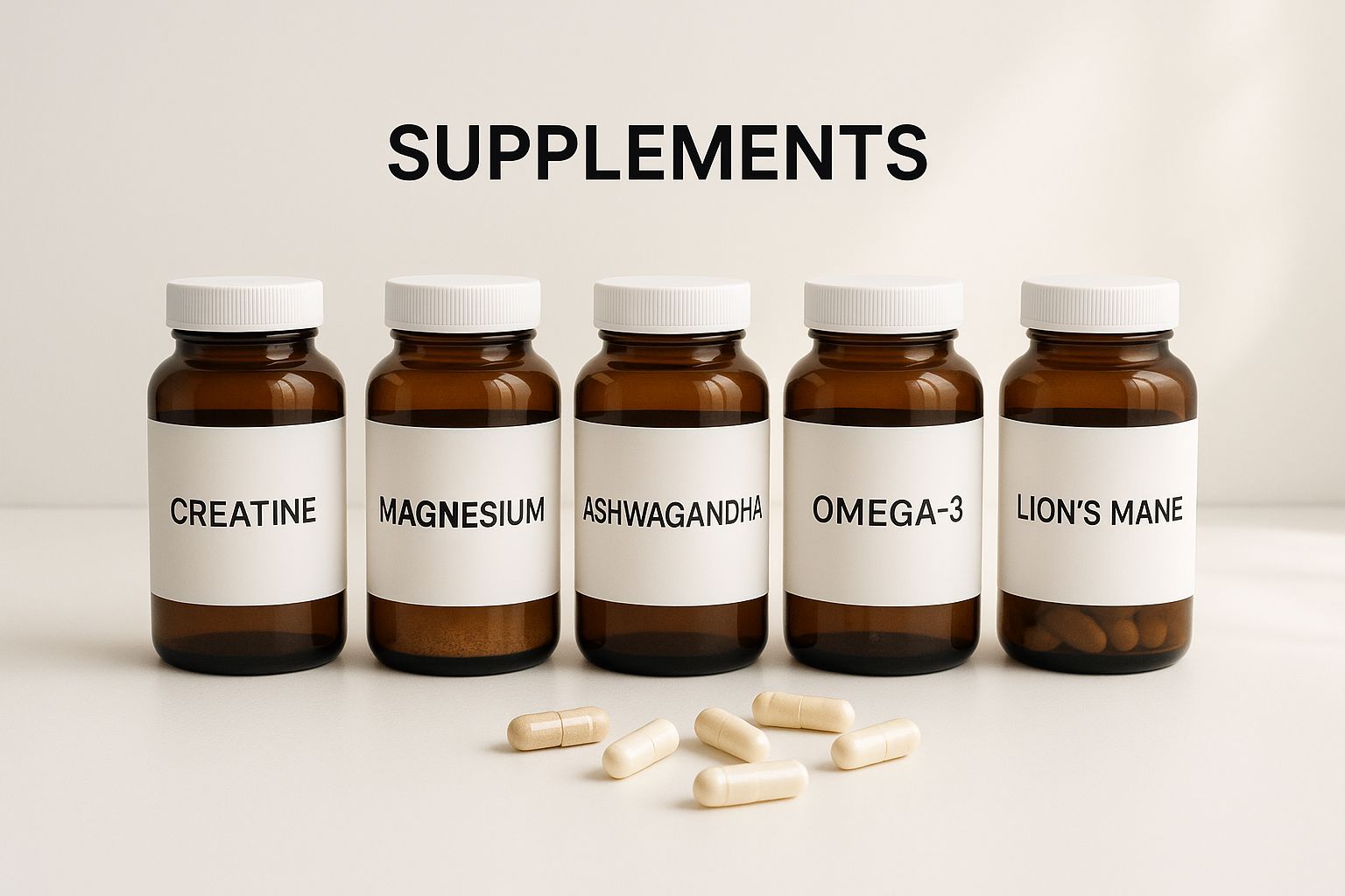 Infographic about supplements for energy and focus